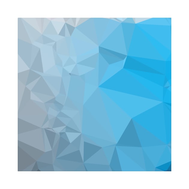 Capri Blue Abstract Low Polygon Background by retrovectors
