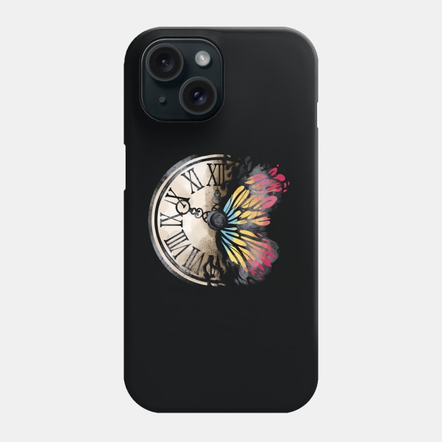 Time flies with a butterfly Phone Case by Life2LiveDesign