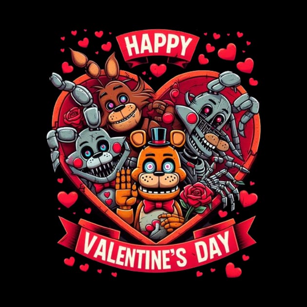 Happy valentine's day five nights at freddys by  El-Aal