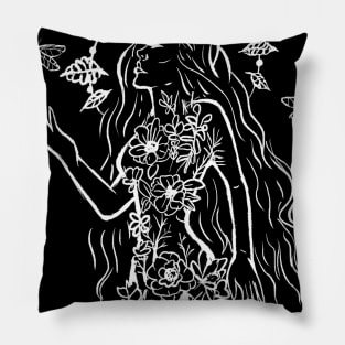 Water Nymph Fantasy Gothic Witchy Pillow