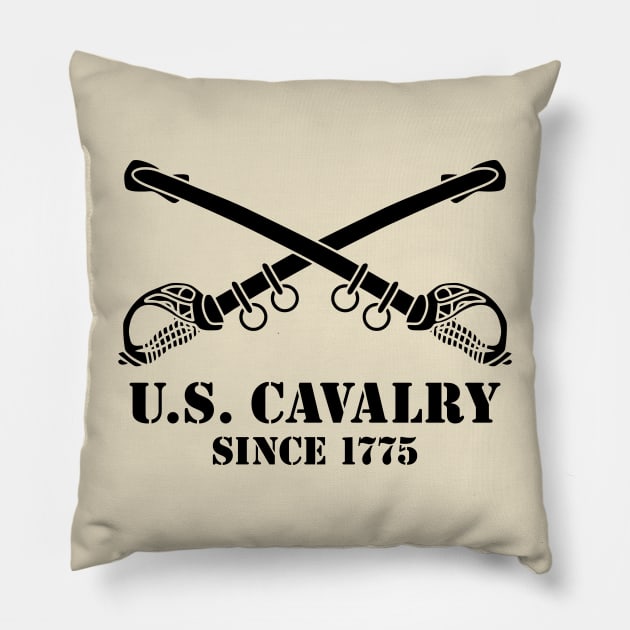 Mod.3 US Cavalry Army Branch Crossed Sabers Pillow by parashop