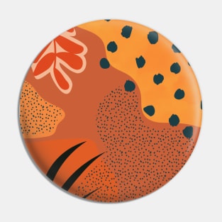 Abstract Terracota Boho Art II Pin