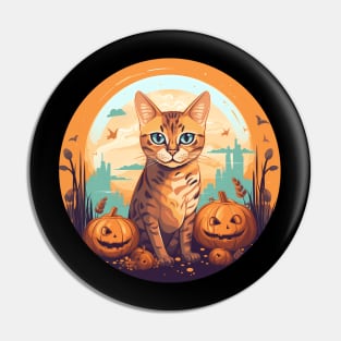 Bengal Cat Halloween, Cat Lover Pin