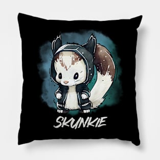 Cute Skunk In A Hoodie Pillow