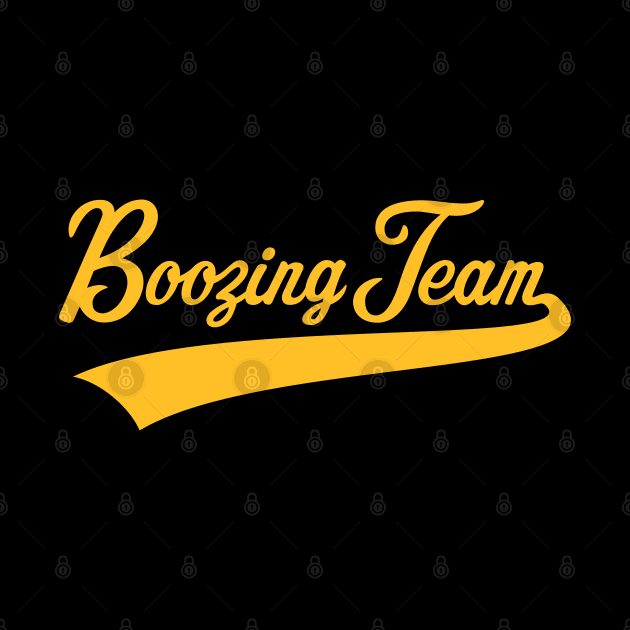 Boozing Team Lettering (Beer / Alcohol / Gold) by MrFaulbaum