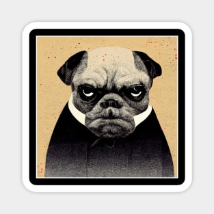 The pug father king pin pup Magnet