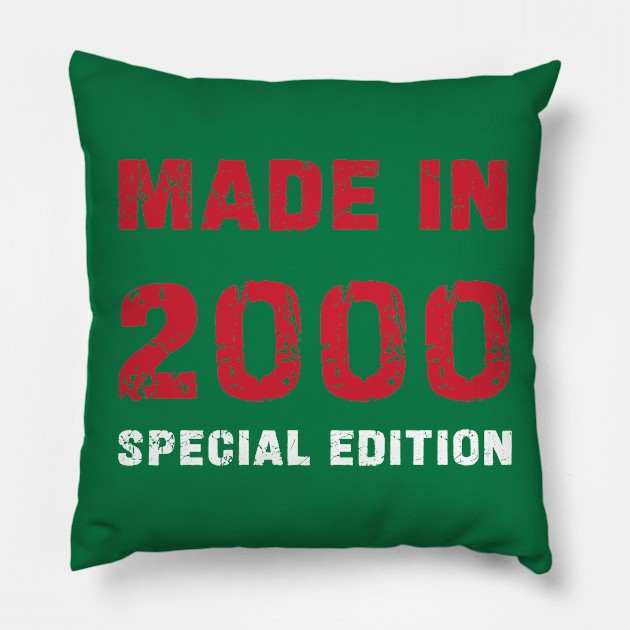 Made In 2000 - 23 Years of Happiness Pillow by PreeTee 