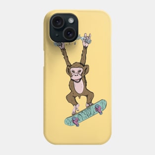 monkey on a skateboard Phone Case