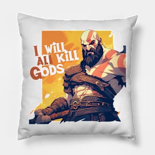i will kill all gods Pillow