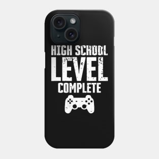 High School Level Complete Graduation Tshirt Gamer Graduate Phone Case