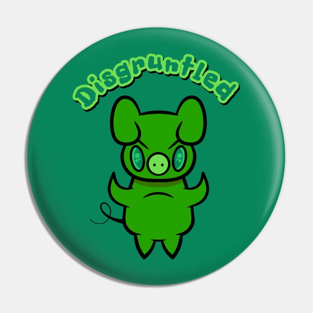 Disgruntled Pig 2 Pin by RD Doodles