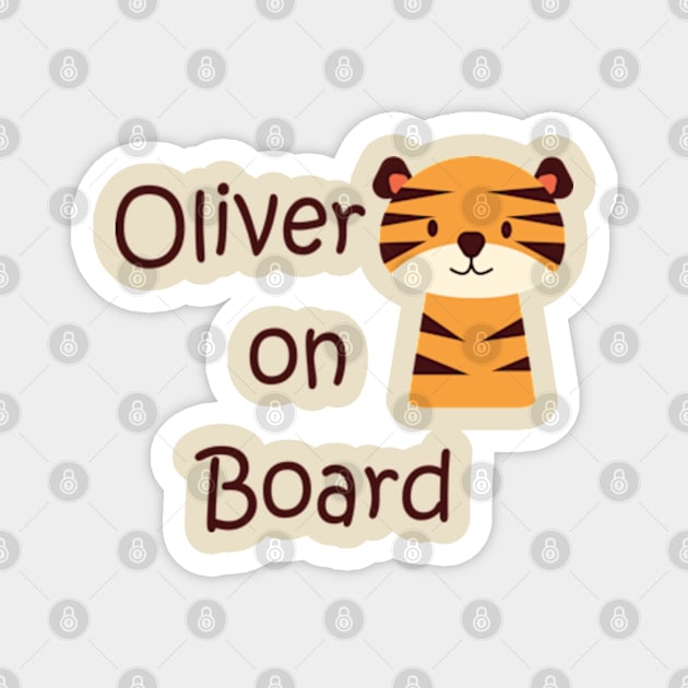 Oliver on board sticker Magnet by IDesign23