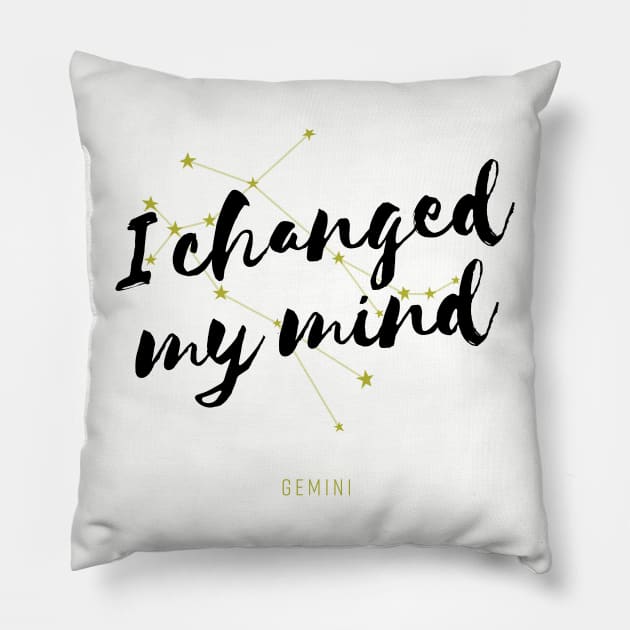 Gemini Zodiac Funny Pillow by StarSignPrints