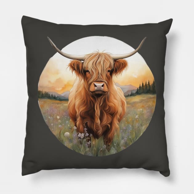 Highland Cow Pillow by ShawnaMac