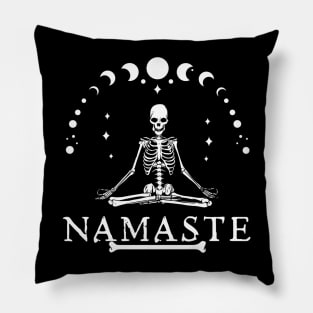 Namaste Halloween Skeleton Yoga Pillow