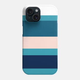 A refined merger of Oxford Blue, Blue Sapphire, Christmas Blue, Italian Sky Blue and Pale Pink stripes. Phone Case