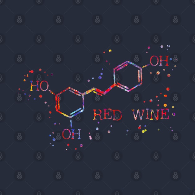 Red wine molecule, by RosaliArt