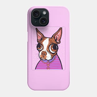 Brown Boston Terrier Phone Case