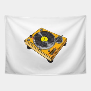 Turntable (Yellow Orange + Ship Gray Colorway) Analog / Music Tapestry