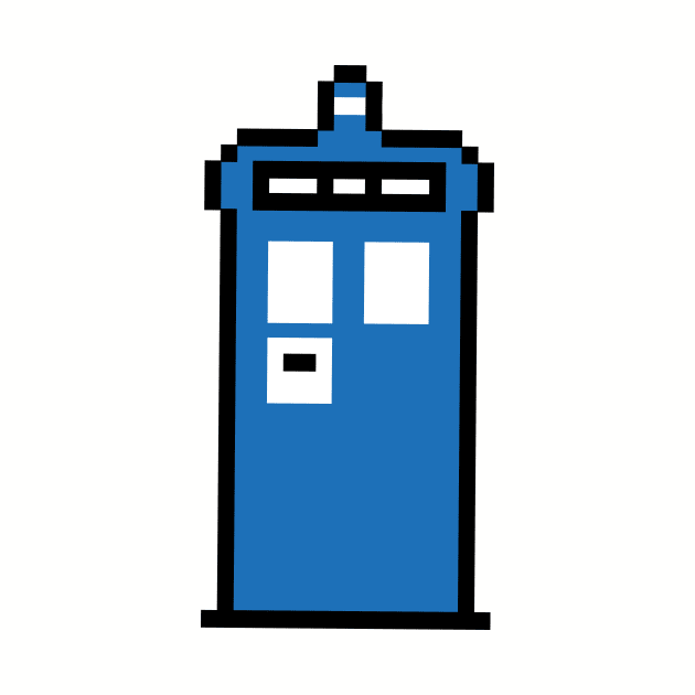 8Bit Tardis by BrayInk