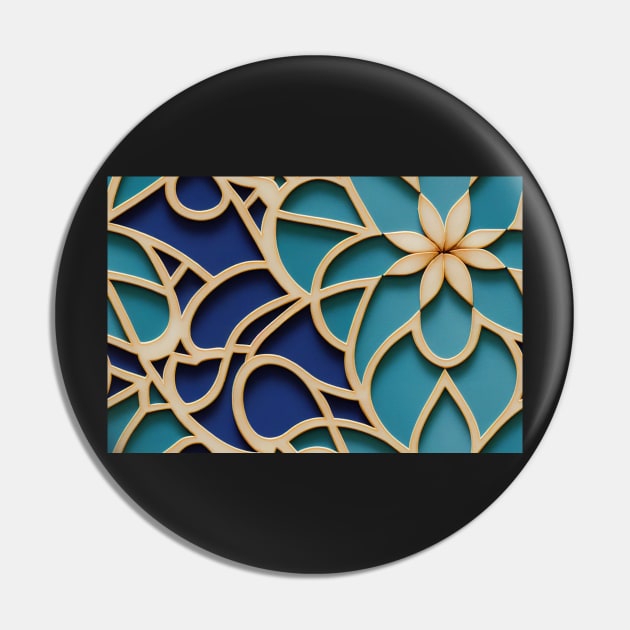 Flower Moroccan Tile Pattern Pin by melbournedesign