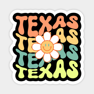 Texas Groovy Daisy Travel Wanderlust State Magnet