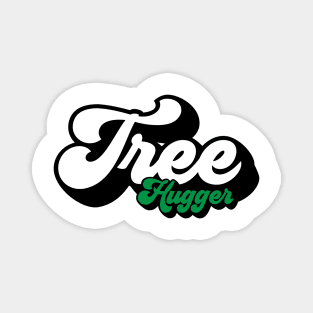 Tree Hugger Retro Script Magnet