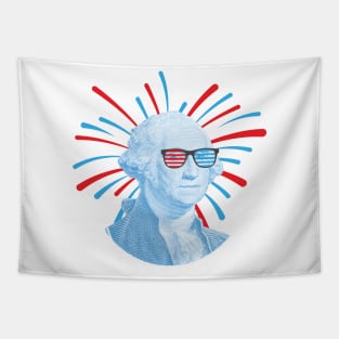 George Washington with Glasses Tapestry