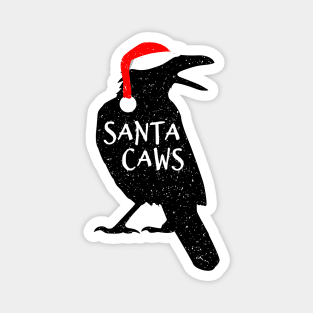 Funny Christmas Crow - Santa Caws Magnet