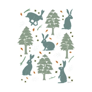 Rabbit Forest - Mint and Orange T-Shirt