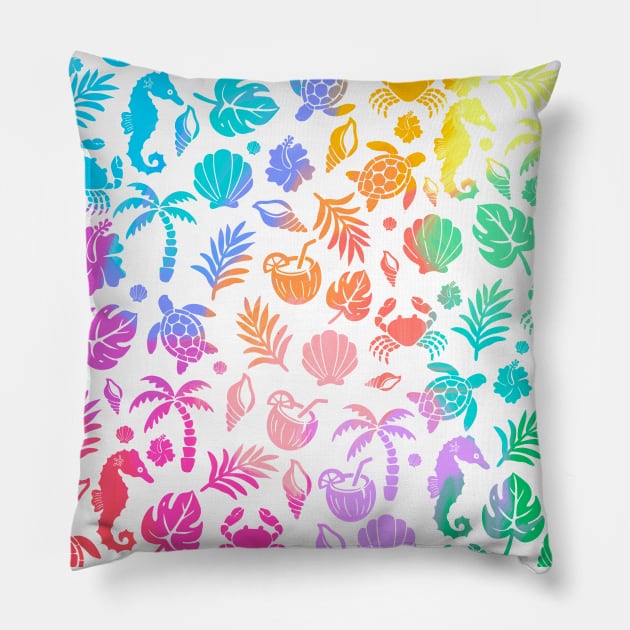 beachy Pillow by AS.PAINTINGS