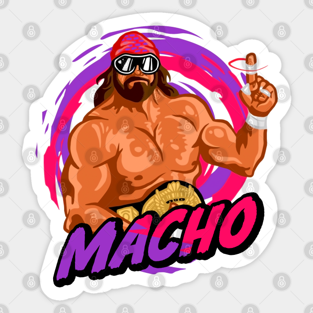 Discover purple pink champ - Macho Man - Sticker