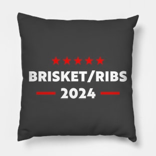 Brisket Ribs 2024 Funny Political Election Pillow