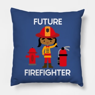 Future Firefighter Kids Black Girl Dreamjob Pillow