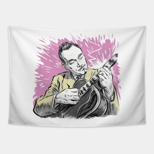 Django Reinhardt - An illustration by Paul Cemmick Tapestry