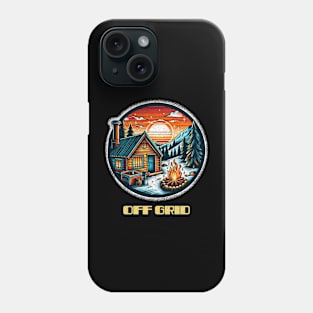 Off grid snow cabin Phone Case