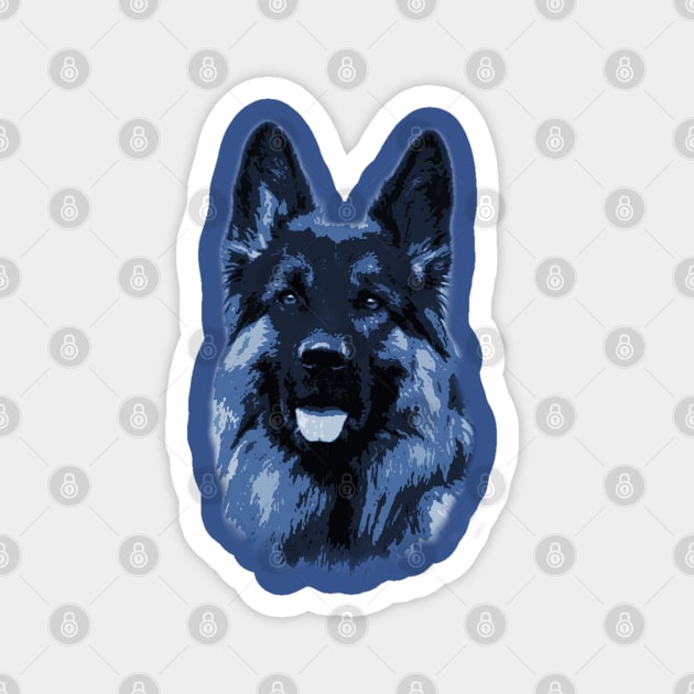 German Shepherd Dog Lover K9 Police Dogs Magnet by Scar