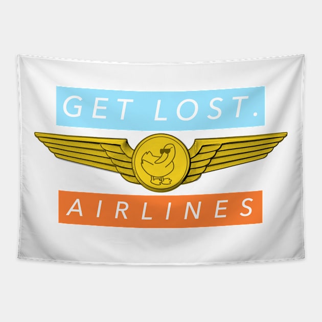 GET LOST. AIRLINES Tapestry by Nick Mantuano Art