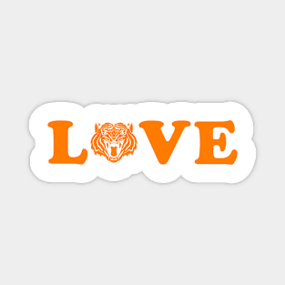 I Love Tigers Orange Magnet