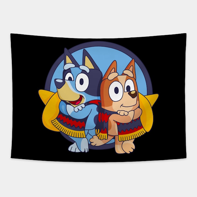 Bluey Hermanos Tapestry by Tanti8800