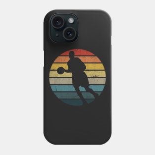 Basketball Player Silhouette On A Distressed Retro Sunset product Phone Case