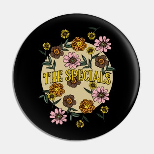 Specials Name Personalized Flower Retro Floral 80s 90s Name Style Pin