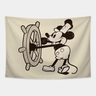 Steamboat Willie Vintage Tapestry