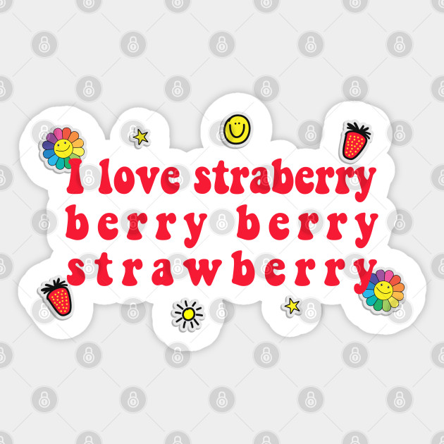 J Hope Hobicore Strawberry Fake Stickers Style J Hope Sticker Teepublic