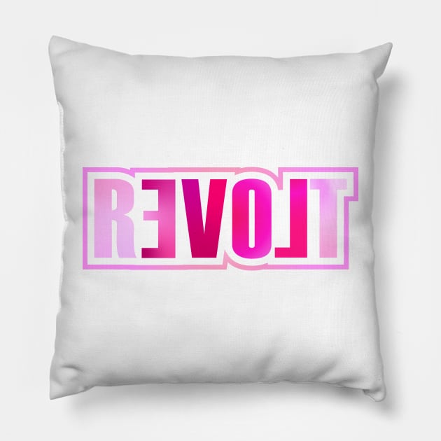 LOVE REVOLT Pillow by Jokertoons