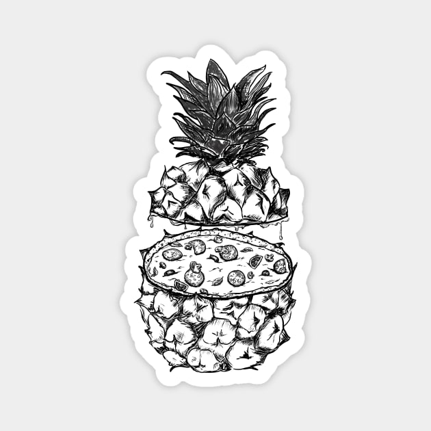 Pizza on Pineapple Magnet by Marouk