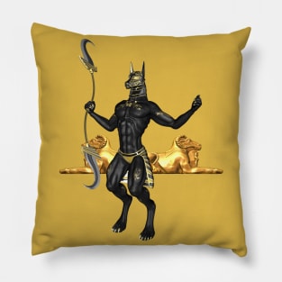 Anubis the egyptian god Pillow