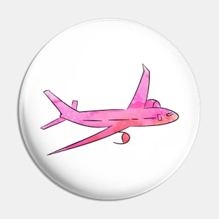 Pink airplane Pin