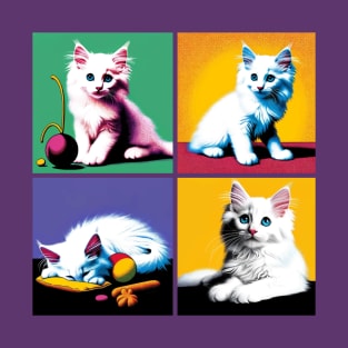 Turkish Angora Pop Art - Cute Kitties T-Shirt