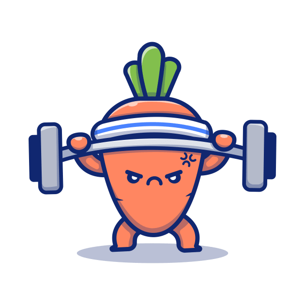 Cute Carrot Lifting Barbell by Catalyst Labs